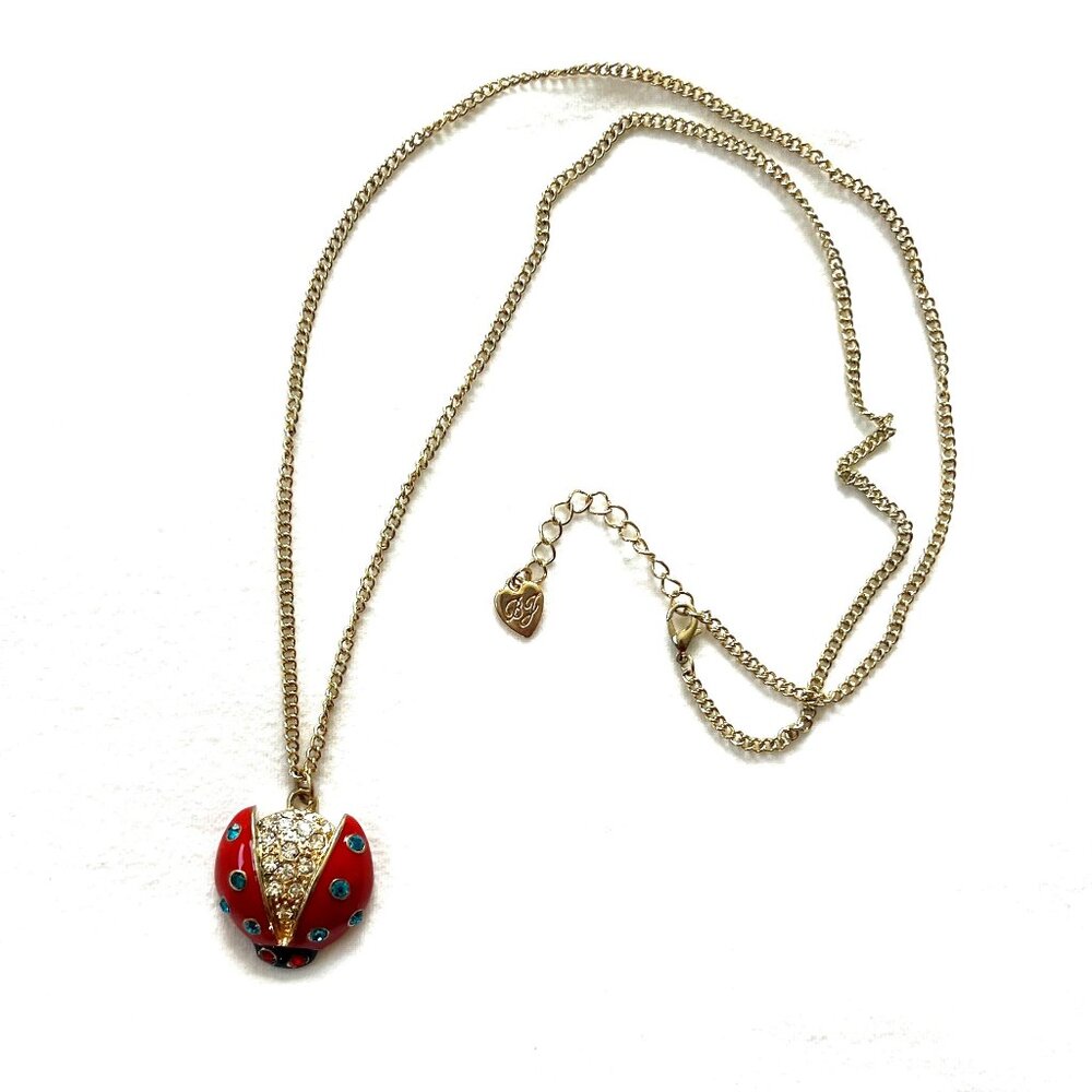 Betsey Johnson Ladybug Pendant Necklace